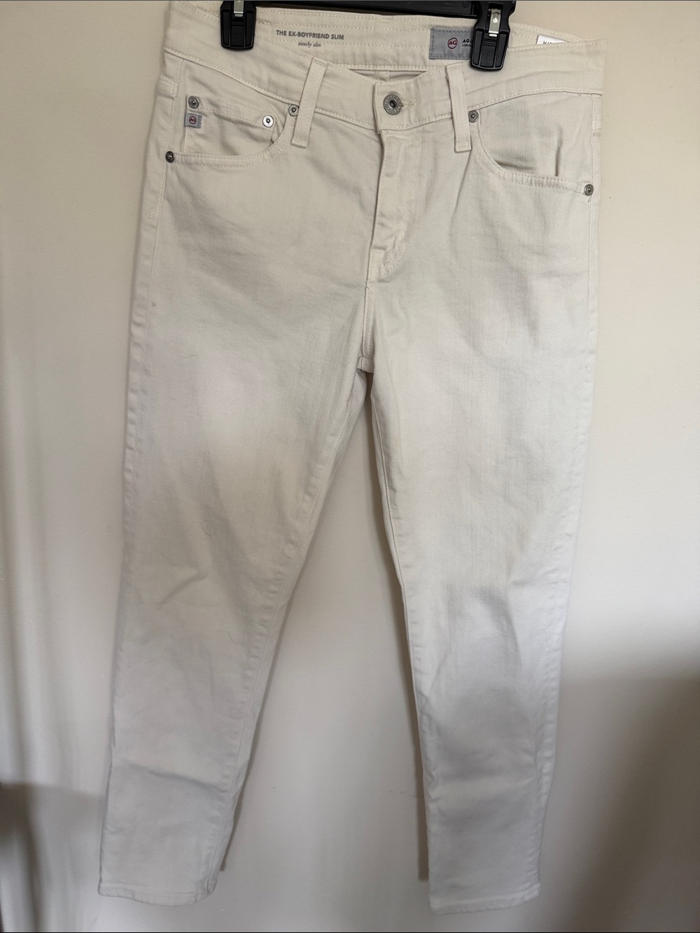 Ag Adriano Goldschmmied Cream Skinny Jeans